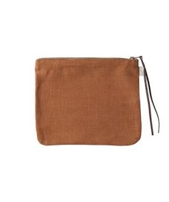 Fog Linen Work Accessories Canna Pouch Ocre Large