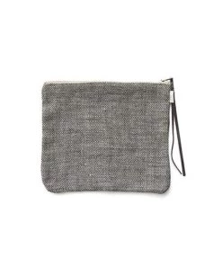 Fog Linen Work Accessories Canna Pouch Herringbone Large