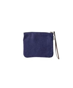 Fog Linen Work Canna Pouch Blue Violet Medium