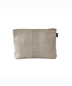 Fog Linen Work Accessories Tina Pouch Natural & Black