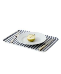 Fog Linen Work Linen Trays Linen Tray L Blue White Stripes