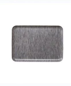 Fog Linen Work Linen Tray M Grey White Stripes Linen Trays