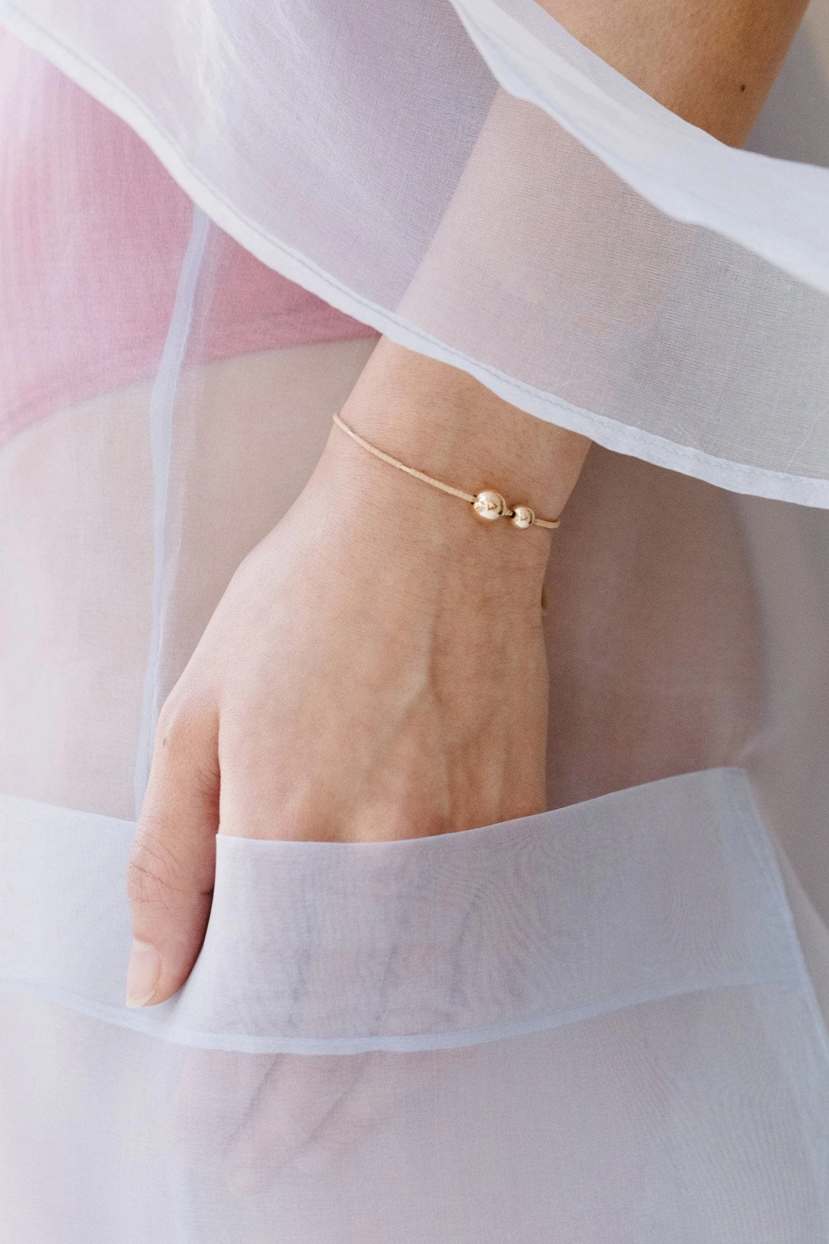 Abacus Row Hati Bracelet, Peach Accessories 6 Abacus Row Hati Bracelet, Peach Accessories