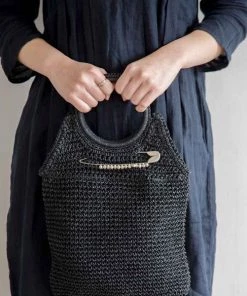 Fog Linen Work Silver Safety Pin With Bells Medium Accessories