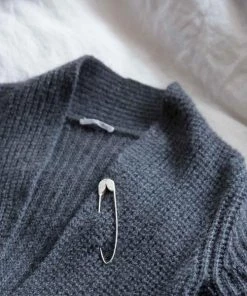 Fog Linen Work Jewellery Silver Safety Pin