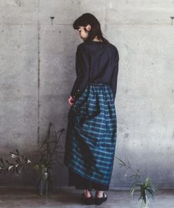 FOG LINEN WORK EUROPE Velma Skirt Tartan Check