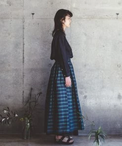 FOG LINEN WORK EUROPE Velma Skirt Tartan Check