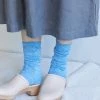 Fog Linen Work 【Restocked】Linen Socks Sky Blue Accessories