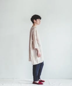 FOG LINEN WORK EUROPE Lena Top Gris Ivoire Women's Clothing