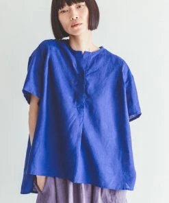 FOG LINEN WORK EUROPE New Arrivals Macey Top IRIS