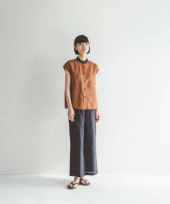 FOG LINEN WORK EUROPE New Arrivals Sienna Top NOISETTE