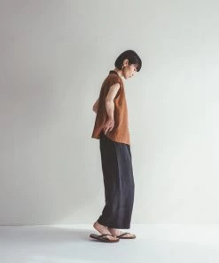 FOG LINEN WORK EUROPE New Arrivals Sienna Top NOISETTE