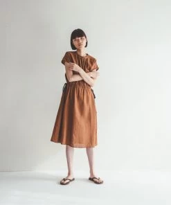 FOG LINEN WORK EUROPE ELEANOR Dress Noisette