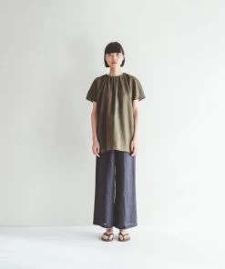FOG LINEN WORK EUROPE Evelyn Top OLIVE New Arrivals