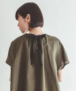 FOG LINEN WORK EUROPE Evelyn Top OLIVE New Arrivals