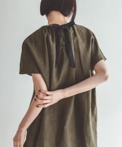 FOG LINEN WORK EUROPE Evelyn Top OLIVE New Arrivals