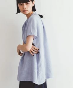 FOG LINEN WORK EUROPE 【Restocked】Evelyn Top BLUE PALE New Arrivals