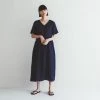 FOG LINEN WORK EUROPE AVA Dress Blue Indigo