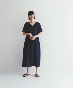 FOG LINEN WORK EUROPE AVA Dress Blue Indigo