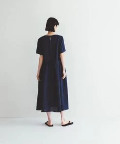 FOG LINEN WORK EUROPE AVA Dress Blue Indigo