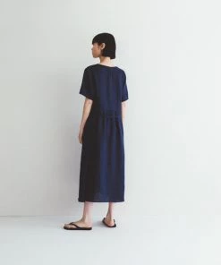 FOG LINEN WORK EUROPE AVA Dress Blue Indigo