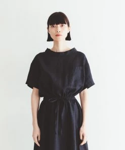 FOG LINEN WORK EUROPE 【Restocked】DAISY Dress Black New Arrivals