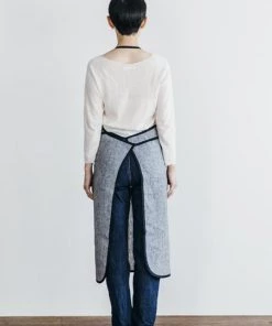 Fog Linen Work Piping Apron Toothhound Checks