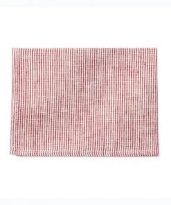 Fog Linen Work Linen Kitchen Cloth Red Seersucker Kitchen & Table