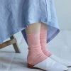 Fog Linen Work Accessories 【Restocked】Linen Socks Coral Pink