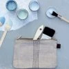 Fog Linen Work Accessories Tina Pouch Natural & Black