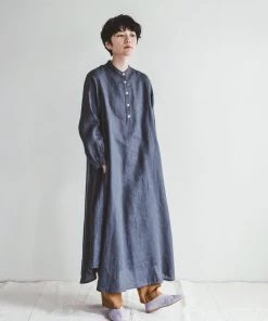 FOG LINEN WORK EUROPE Women's Clothing Caroline Dress Ardoise