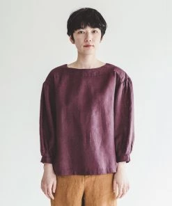 FOG LINEN WORK EUROPE Aaliyah Top Claret Women's Clothing