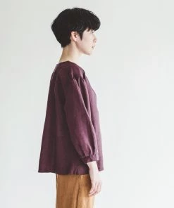 FOG LINEN WORK EUROPE Aaliyah Top Claret Women's Clothing