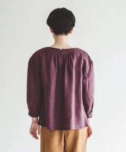 FOG LINEN WORK EUROPE Aaliyah Top Claret Women's Clothing