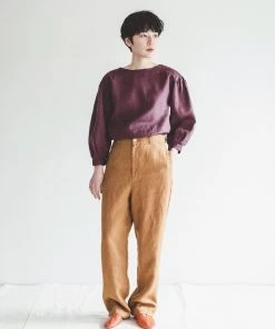 FOG LINEN WORK EUROPE Aaliyah Top Claret Women's Clothing