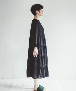 FOG LINEN WORK EUROPE Women's Clothing Aria Dress Black