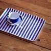 Fog Linen Work Kitchen & Table Linen Tray M Blue White Stripes
