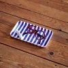 Fog Linen Work Size S Linen Tray S Blue White Stripes