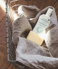 Fog Linen Work Washed Waffle Throw Grey Bed & Bath